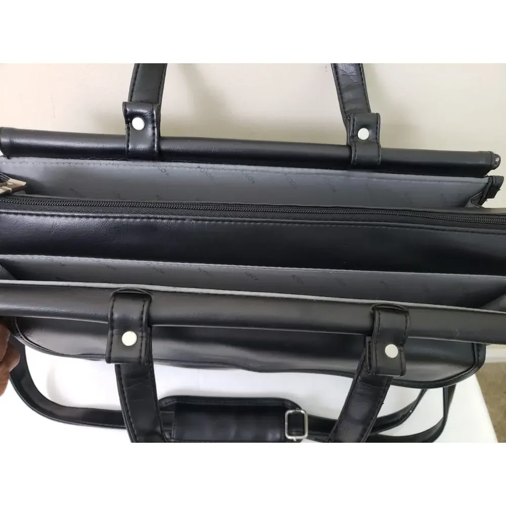 Solo Genuine Leather Messenger Shoulder Briefcase Men's Laptop Travel